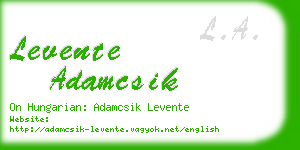 levente adamcsik business card